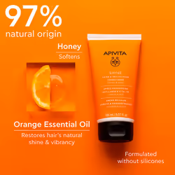 APRÈS-SHAMPOING Brillance Et Vitalité au miel et à l’orange formulé sans silicones