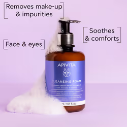 Crema Espuma Limpiadora facial y ojos con oliva y lavanda 300 ml