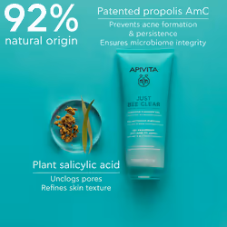 Just Bee Clear Gel Nettoyant Purifiant pour peaux grasses à tendance acnéique 200 ml