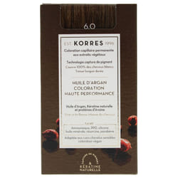 Korres Coloration Permanente Huile d'Argan - Coloration : 6.0 Blond Foncé