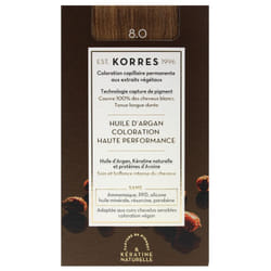 Korres Coloration Permanente Huile d'Argan - Coloration : 8.0 Blond Clair