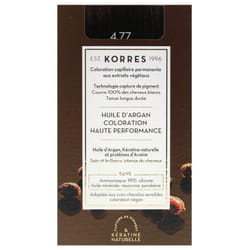 Korres Coloration Permanente Huile d'Argan - Coloration : 4.77 Châtain Naturel Marron