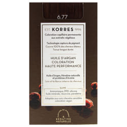 Korres Coloration Permanente Huile d'Argan - Coloration : 6.77 Blond Foncé Marron Intense