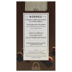 Korres Coloration Permanente Huile d'Argan - Coloration : 10.1 Blond Platine Cendré