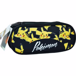Trousse - POKEMON - Pikachu - 23 CM - 2 Compartiments - Zippée