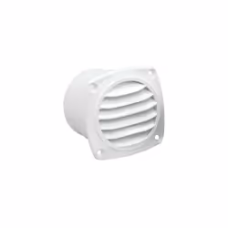 Grille d'aération à encastrer blanche idéale pour ventiler un espace fermé. Grille d'aération avec manchon. Entraxe : 60mm Di ...