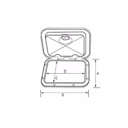 Trappe d'accés façade amovible blanche Nuova Rade idéale pour créer un accès dans un coffre ou dans une console. Fabrication  ...