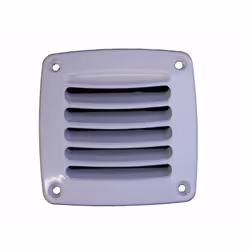 Grille d'aération de chez Nueva Rade en plastique injécté ( polypropylène ). Couleur blanc. Dimensions : 92 X 92 mm ou 118 X ...