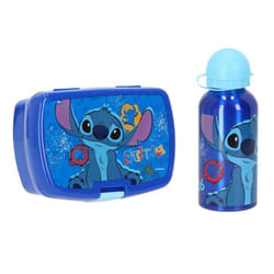 Boite à lunch et gourde métal stitch bleu disney