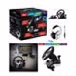 Volant et Pédales de Jeu Vidéo - SPIRIT OF GAMER - PRO Race - Compatible Xbox PS4 PC - Casque Stéréo 2.0 - Blanc