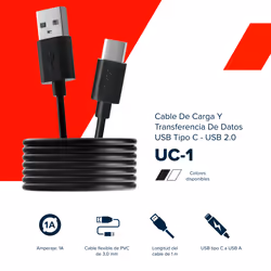 Canyon CNE-USBC1B câble USB 1 m USB 2.0 USB C USB A Noir - Vue supplémentaire 2