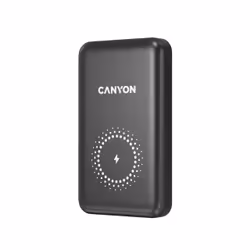 Canyon PB-1001, 10000 mAh, Lithium Polymère (LiPo), Quick Charge 3+, Recharge sans fil, Noir