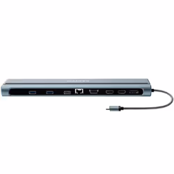 Canyon DS-90, USB 3.2 Gen 1 (3.1 Gen 1) Type-C, 1000 Mbit/s, Gris, Dark Gray, MicroSD (TransFlash), SD, 10 Gbit/s