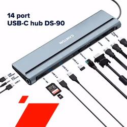 Canyon DS-90 USB 3.2 Gen 1 (3.1 Gen 1) Type-C Gris - Vue supplémentaire 7