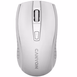 Canyon MW-7, Droitier, Optique, RF sans fil, 1600 DPI, Blanc
