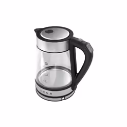 AENO EK1S, 1,7 L, 2200 W, Noir, Argent, Transparent, Thermostat réglable, Indicateur de niveau d'eau, Sans fil