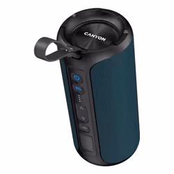 Canyon CNE-CBTSP15BK, 40 W, Sans fil, 10 m, Enceinte portable stéréo, Bleu, Cylindre