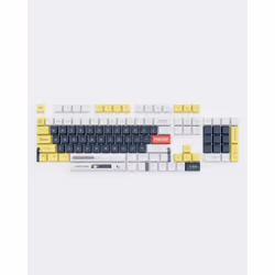Keycaps - DARK PROJECT - KS-2036 - PBT - 108 touches - Profil XDA - Couleur blanc/jaune