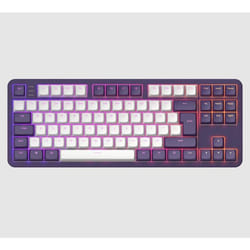 Clavier mécanique de jeu - DARK PROJECT - ALU87A - Violet/Blanc - Rétroéclairage RGB - ISO DE