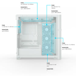 Valkyrie VK02 LCD White Midi Tower Blanc