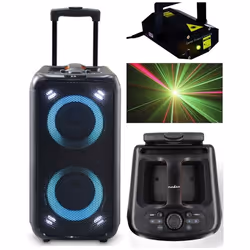 Enceinte Portable Karaoke Bluetooth - Nedis - 240W - Autonomie 5h - Effet Stroboscopique - MEGA BASS