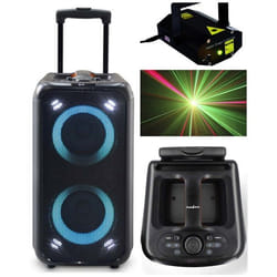 Enceinte Portable Karaoke Bluetooth - Nedis - 240W - Autonomie 5h - Effet Stroboscopique - MEGA BASS