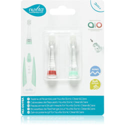 Nuvita Sonic Clean&Care Replacement Brush Heads Sonic Clean&Care Small Red/Green 3 m+ 2 pcs
