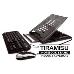 Hamlet XTMS100KM Tiramisù Notebook stand with keyboard and mouse Noir
