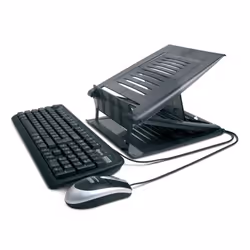 Hamlet XTMS100KM Tiramisù Notebook stand with keyboard and mouse Noir