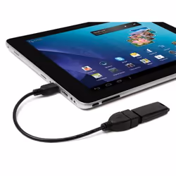 Hamlet 0.15m USB 2.0 - mini-USB 2.0 A F/M câble USB 0,15 m Mini-USB A USB A Noir