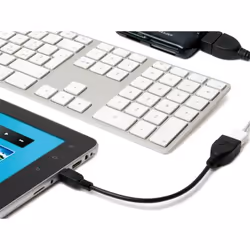 Hamlet 0.15m USB 2.0 - mini-USB 2.0 A F/M câble USB 0,15 m Mini-USB A USB A Noir