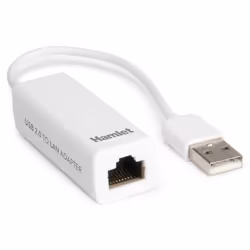Hamlet HNU2F100, Avec fil, USB, Ethernet, 100 Mbit/s, Blanc