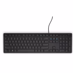 DELL KB216 clavier QWERTY Danois Noir
