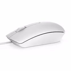 DELL MS116, Ambidextre, Optique, USB Type-A, 1000 DPI, Blanc