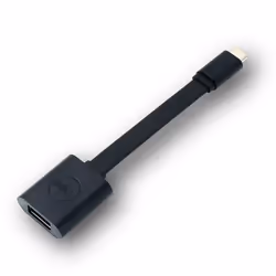 DELL 470-ABNE, 0,132 m, USB C, USB A, USB 3.2 Gen 1 (3.1 Gen 1), Mâle/Femelle, Noir