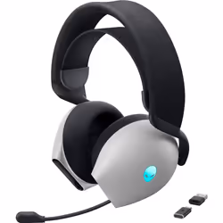 Alienware AW725H, Avec fil &sans fil, 20 - 40000 Hz, Jouer, 348 g, Casque, Noir, Blanc