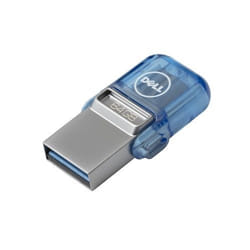 DELL AB135418 lecteur USB flash 64 Go USB Type-A / USB Type-C 3.2 Gen 1 (3.1 Gen 1) Bleu, Argent