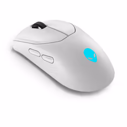 Alienware AW720M, Ambidextre, Optique, RF sans fil + Bluetooth, 26000 DPI, Blanc