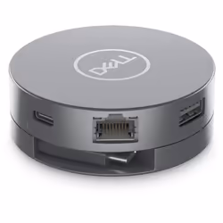 DELL Adaptateur multiport USB-C 6-en-1 - DA305, Avec fil, USB 3.2 Gen 2 (3.1 Gen 2) Type-C, 10,100,1000 Mbit/s, Argent, 3840 ...