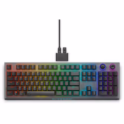 Alienware AW920K, Taille réelle (100 %), Sans fil, RF sans fil, Clavier mécanique, LED RGB, Gris