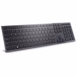 DELL KB900, Taille réelle (100 %), RF sans fil + Bluetooth, Commutateur de touche « ciseaux », QWERTZ, Graphite