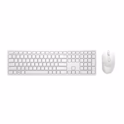 DELL KM5221W, Taille réelle (100 %), RF sans fil, QWERTZ, Blanc, Souris incluse