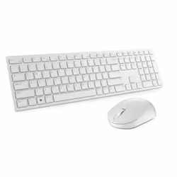 DELL KM5221W clavier Souris incluse RF sans fil QWERTZ Tchèque, Slovaque Blanc