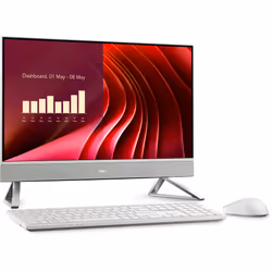 DELL EC24250 Intel® Core™ i5 i5-1334U 60,5 cm (23.8") 1920 x 1080 pixels PC All-in-One 16 Go DDR5-SDRAM 512 Go SSD Windows 11 Pro Wi-Fi 6E (802.11ax) Perle, Blanc