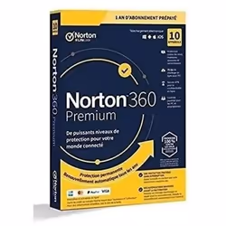 SYMANTEC Norton 360 Premium - Version boîte (1 an) - 10 dispositifs espace de stockage de cloud 75 GB
