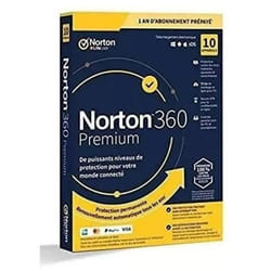 SYMANTEC Norton 360 Premium - Version boîte (1 an) - 10 dispositifs espace de stockage de cloud 75 GB