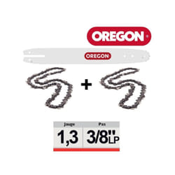 Kit de guide et chaînes Oregon 1+2 Hobby : 1 guide et 2 chaînes Hobby 3/8", 1.3 mm, 40 cm, nombre de maillons 55