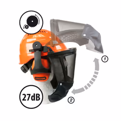 Casque de protection Oregon 562413; avec écran de protection et cache-oreilles