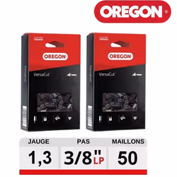Pack 2 chaines tronçonneuse VersaCut 91VXL050E Compatibilité de la chaine Oregon 91VXL050E Se monte sur tronçonneuses: Alpina ...