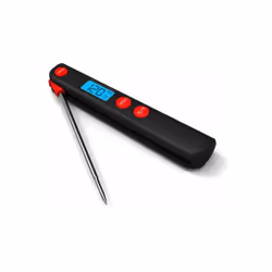 Thermomètre pratique pour mesurer la température à coeur. Plié, il tient parfaitement dans votre poche! Mesurer des préparati ...